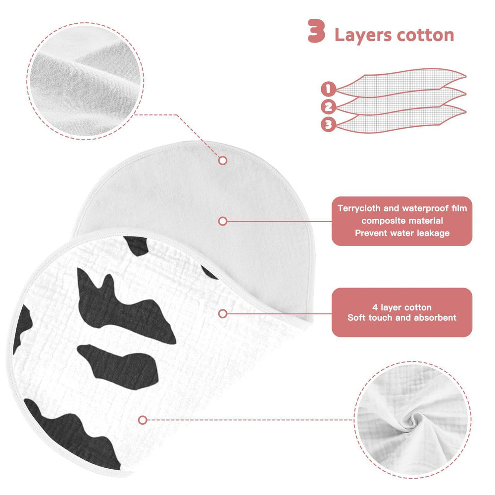 Top stitching on Wellday burp cloths highlights durable construction detail.