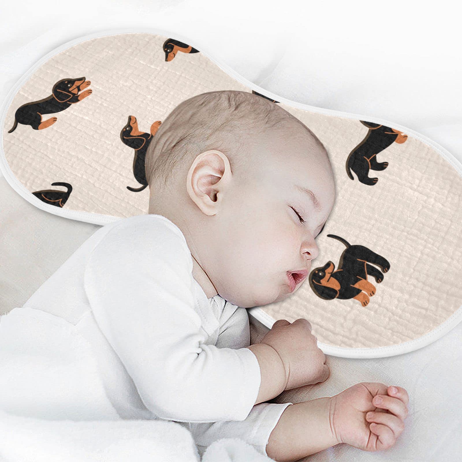 WELLDAY Burp Cloth top-stitching and webbing enable easy hanging storage.