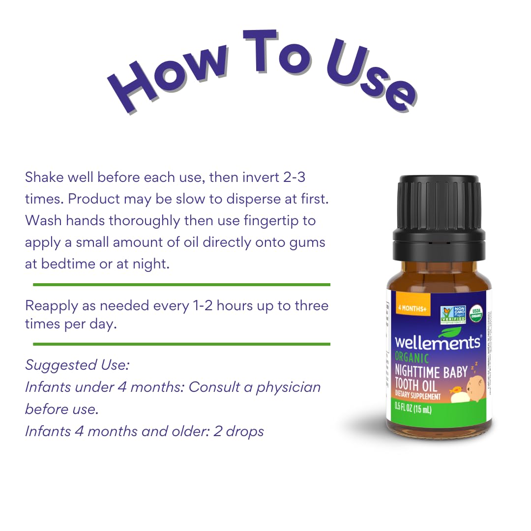 Certifications badge on Wellements Nighttime Tooth Oil packaging