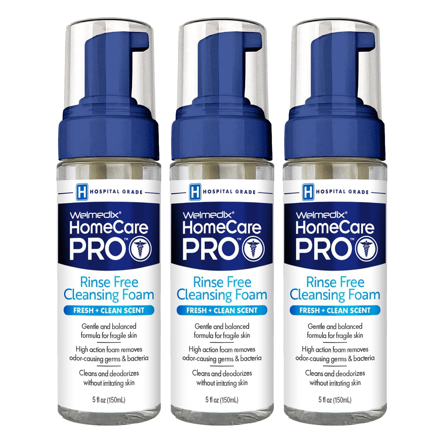 Welmedix rinse-free cleansing foam bottle enables convenient waterless cleansing for daily care