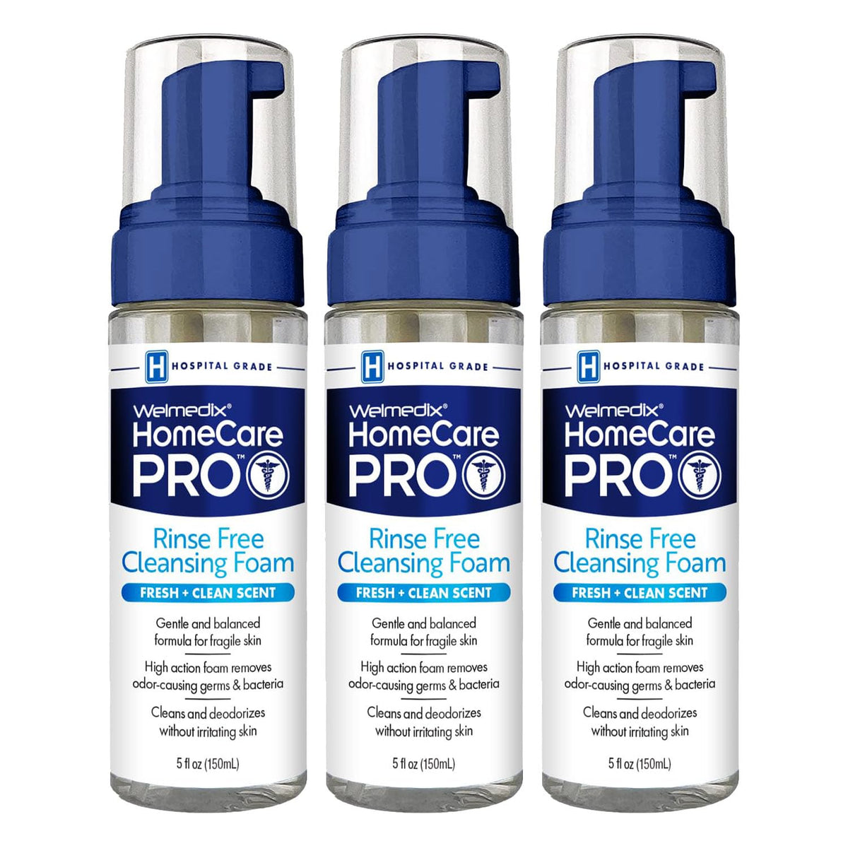 Welmedix rinse-free cleansing foam bottle enables convenient waterless cleansing for daily care