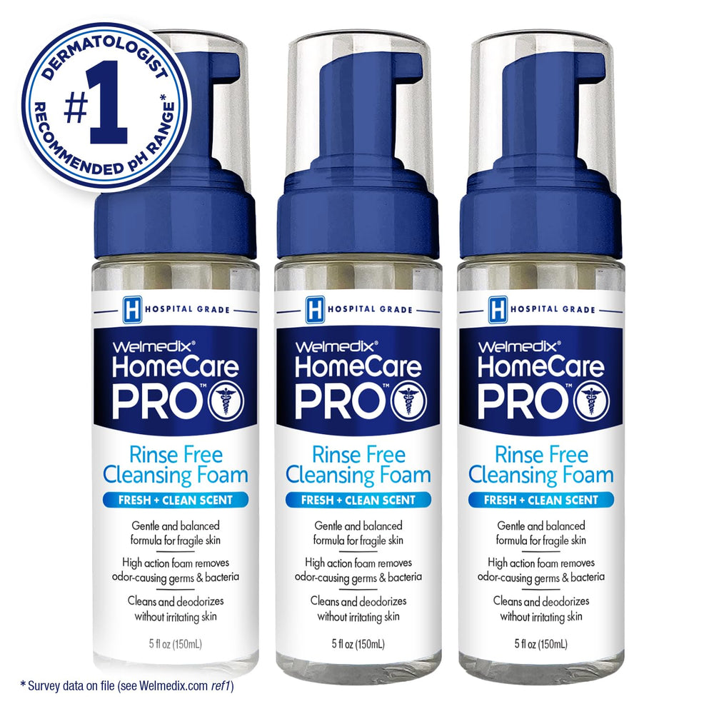 Close-up of Welmedix foam lather for quick skin refresh without water
