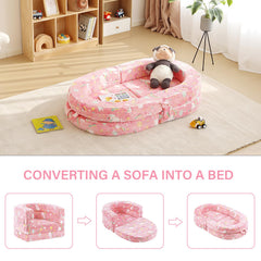 Welnow portable toddler bed with handles for easy travel.