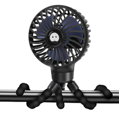 Welodorir rechargeable stroller fan clip-on for safe portable cooling.