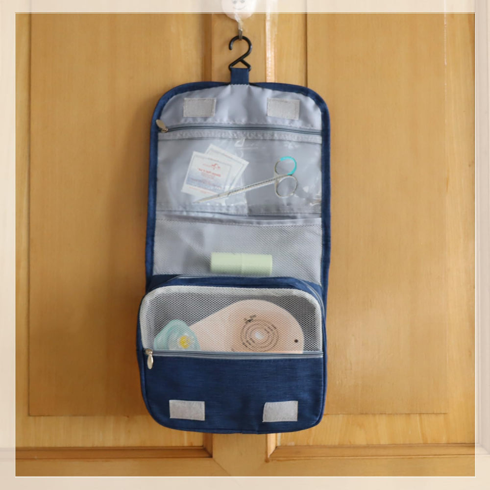 Welsoon Ostomy Travel Bag compact design fits into a tote or backpack.