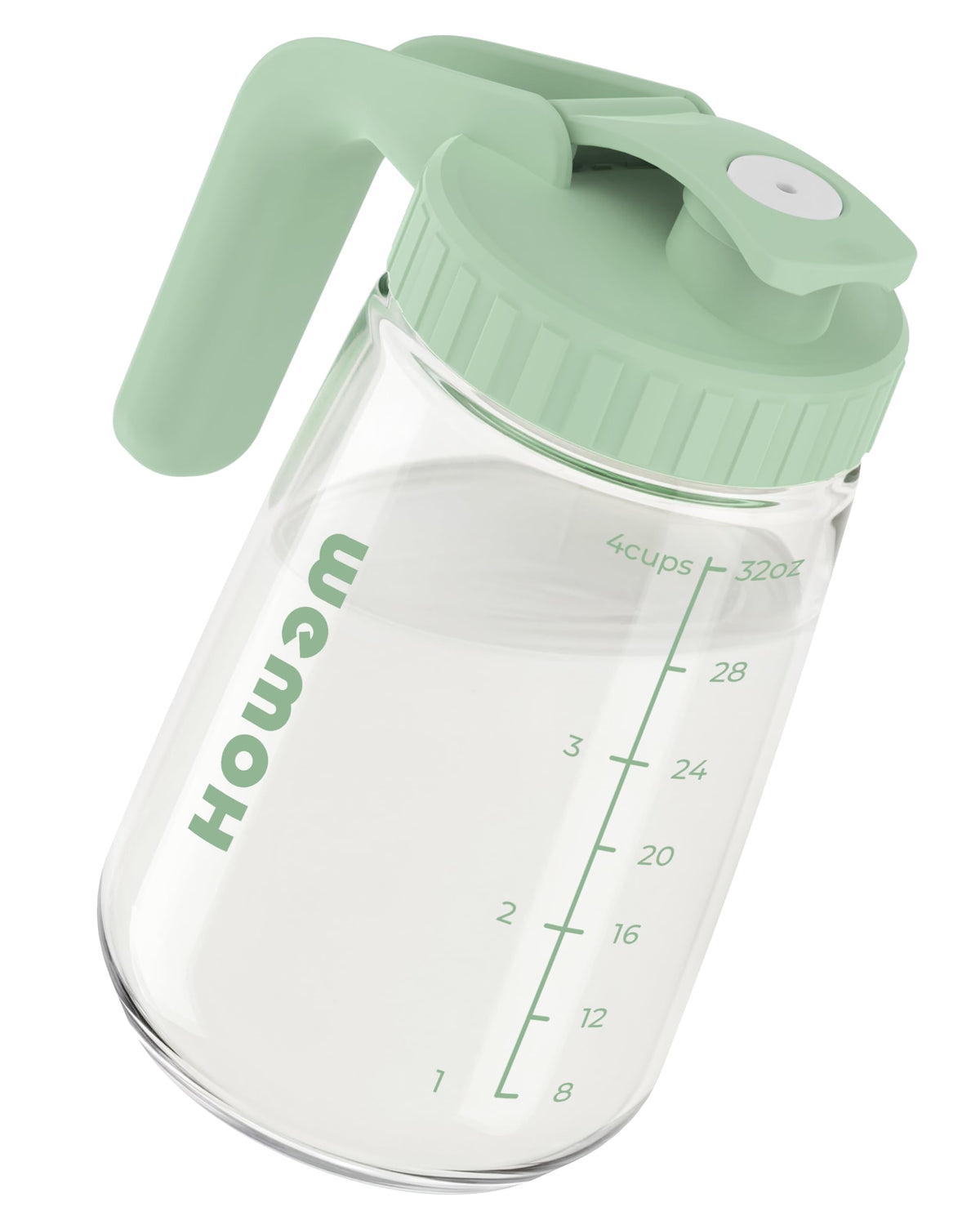 WEMOH 32oz pitcher with wide mouth for easy cleaning and filling.