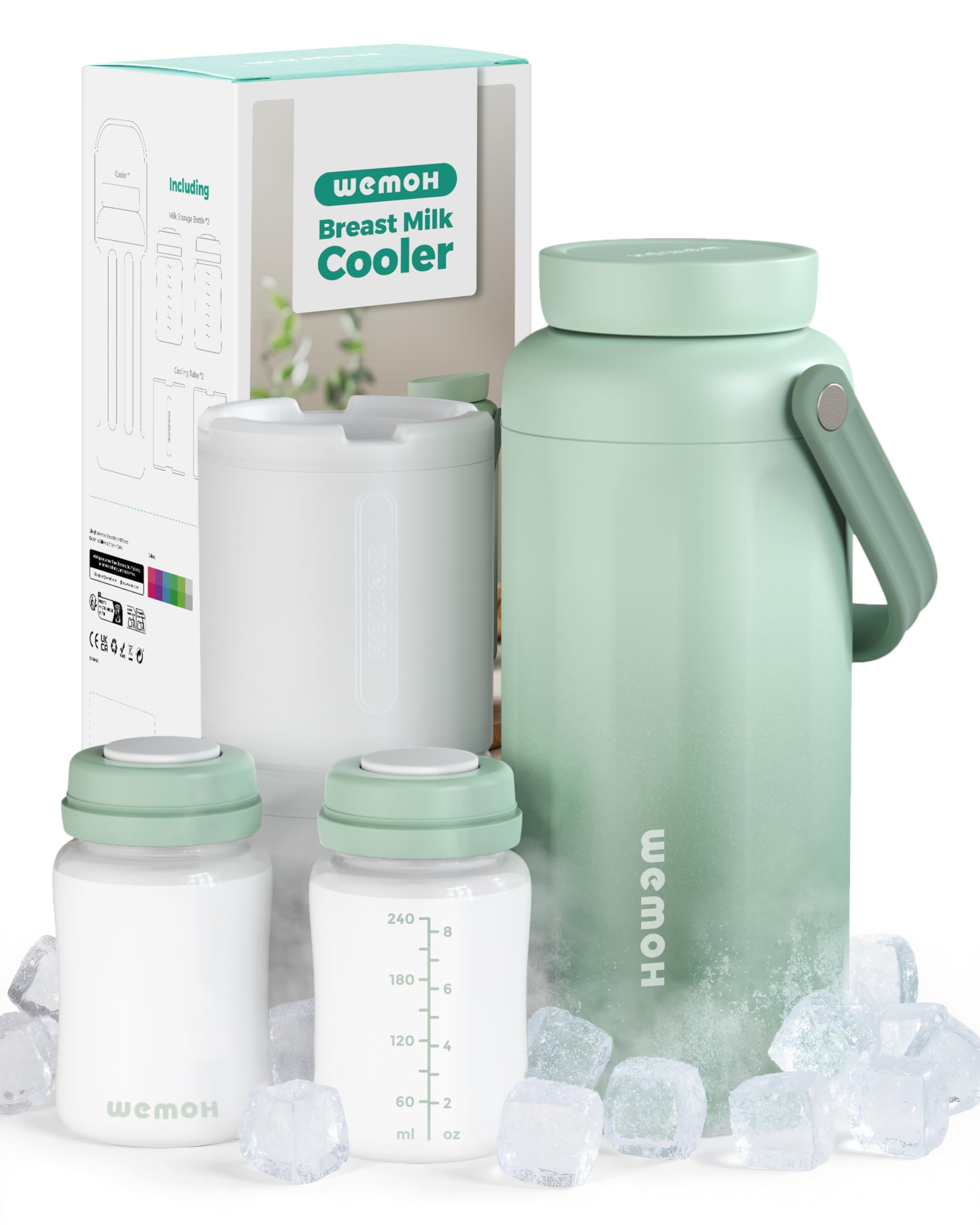 WEMOH cooler bottle Sleep Saver for nighttime pumping, keeps milk nearby