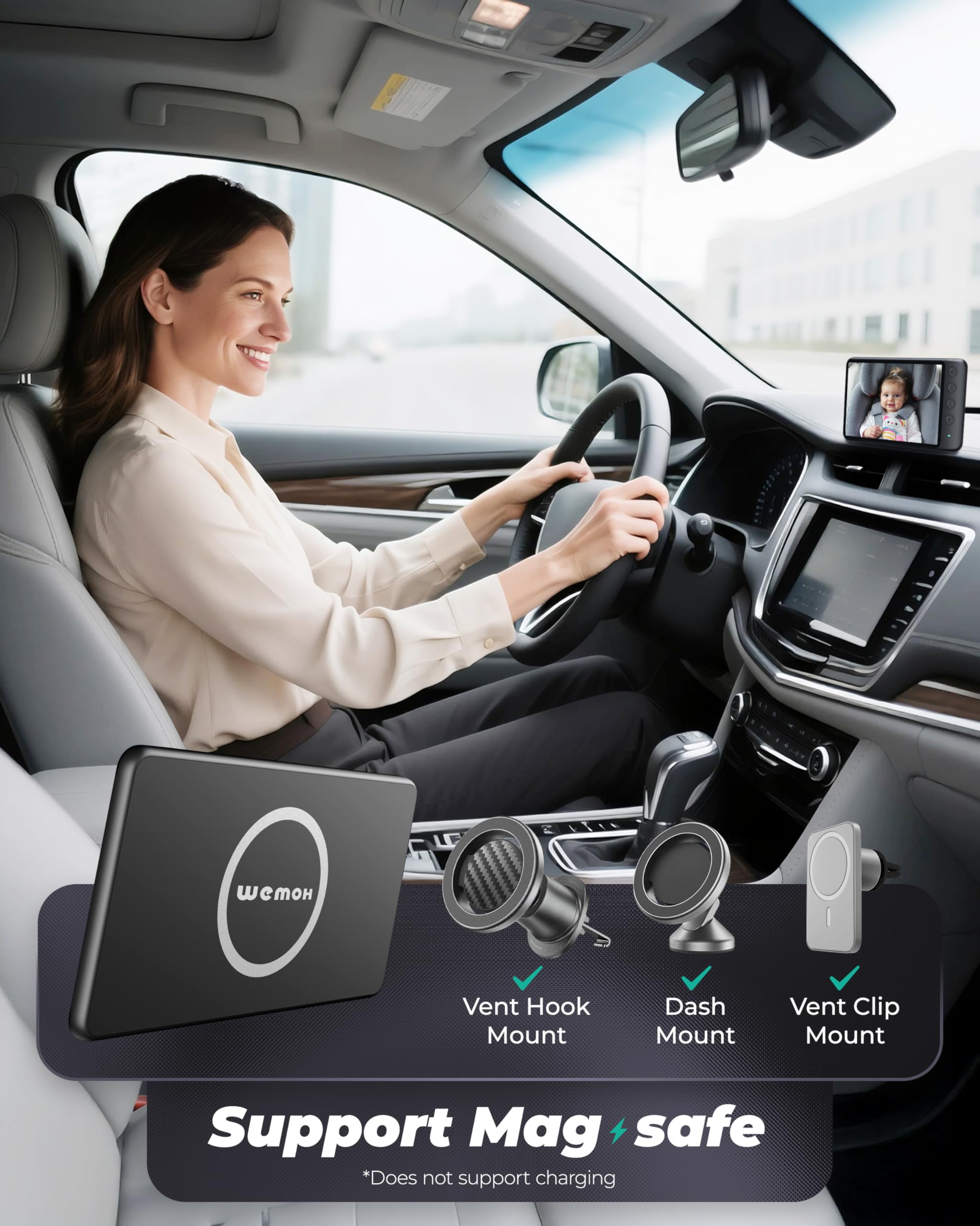 WEMOH No.1 auto night vision activates in low light for clearer footage.
