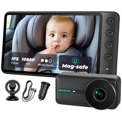 WEMOH No.1 magnetic baby car camera display on dash for easy monitoring.