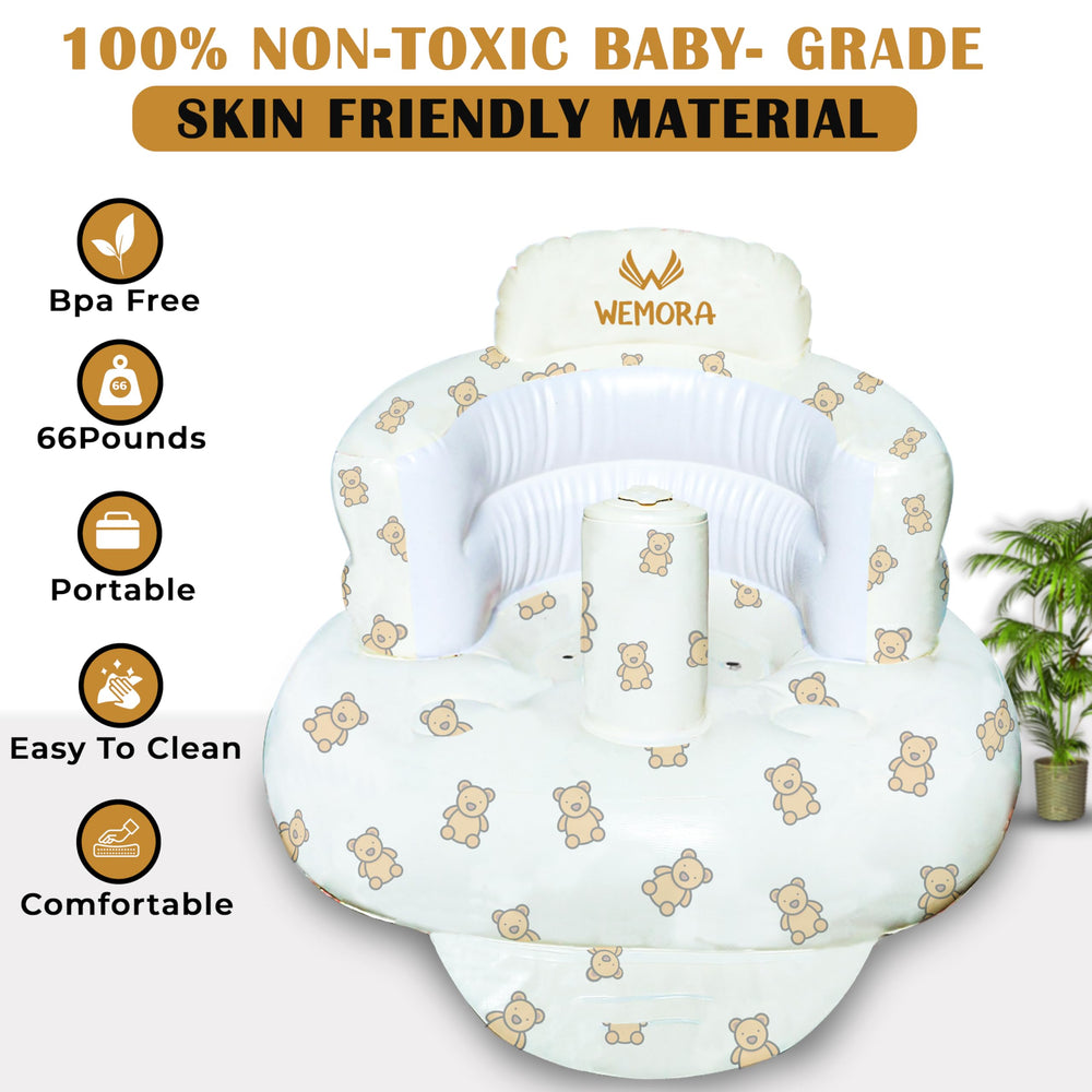 WEMORA seat features breathable vented base to prevent overheating.