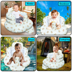 WEMORA inflatable baby seat supports sitting up.
