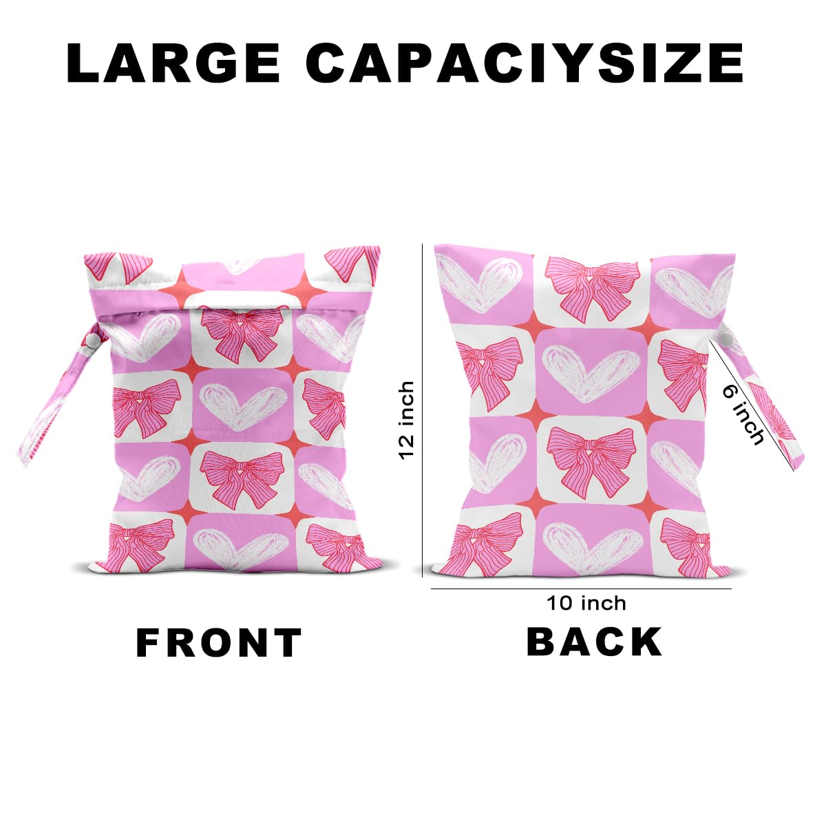Wenboco wet bag 10x12 inch size for diapers or cosmetics on the go
