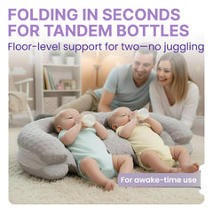 WENDIWAY twins play mat foldable base offers convenient positioning for bottle feeding.