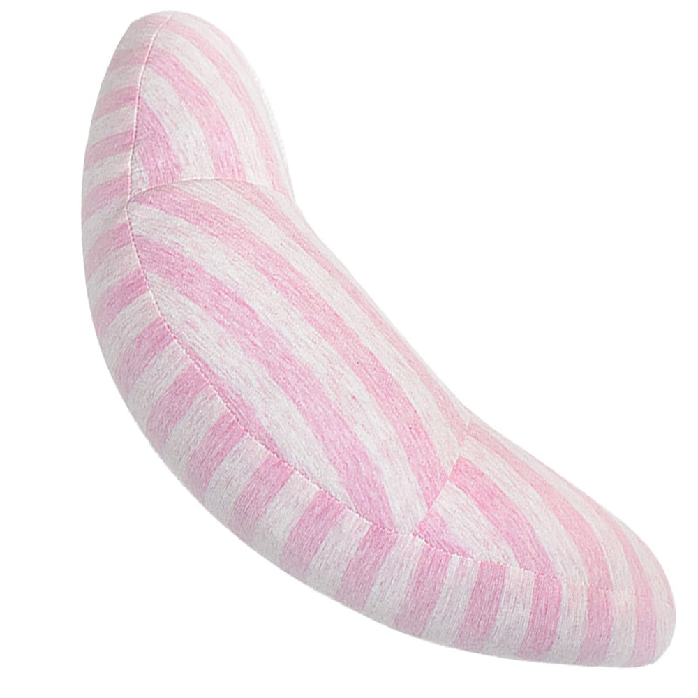 WenMei pink car seat pillow close-up shows plush fabric for gentle support.