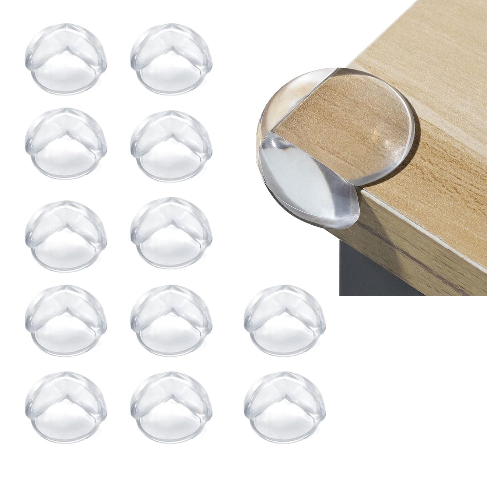 WENPENG Corner Protector in clear silicone protecting sharp table edges for families