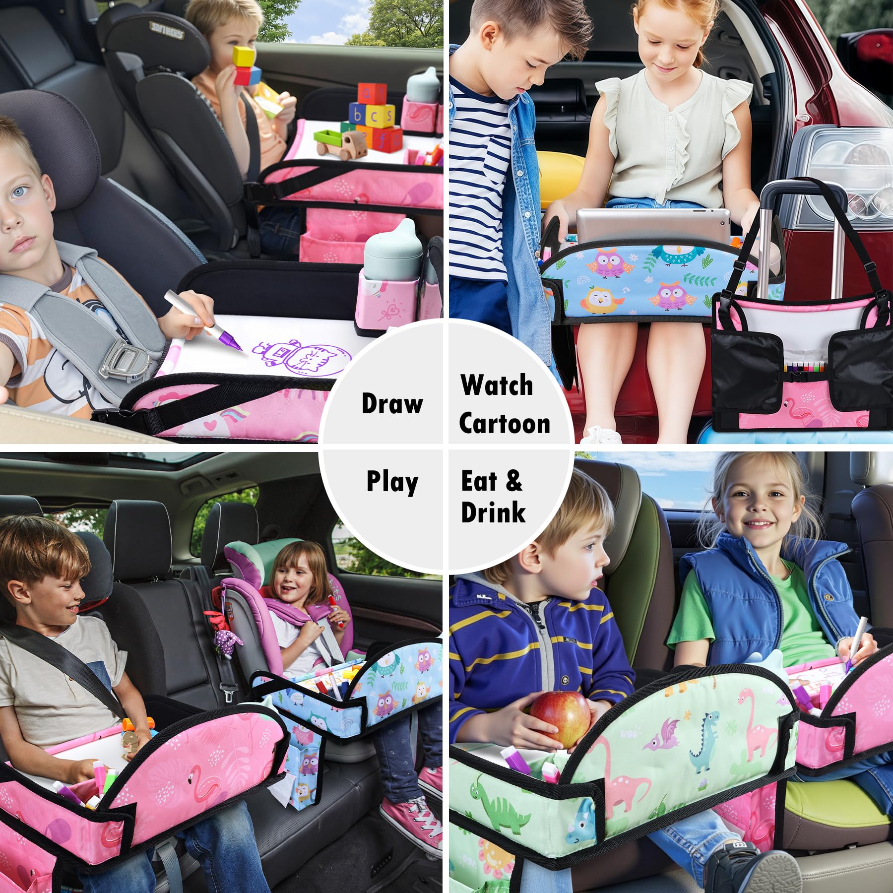 WENRENER 600D Oxford material travel tray in use during travel