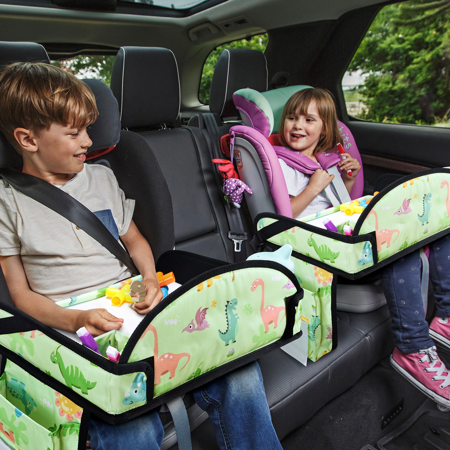 WENRENER toddler lap desk with storage pockets for snacks.