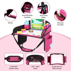 WENRENER travel tray raised edges prevent snacks from spilling