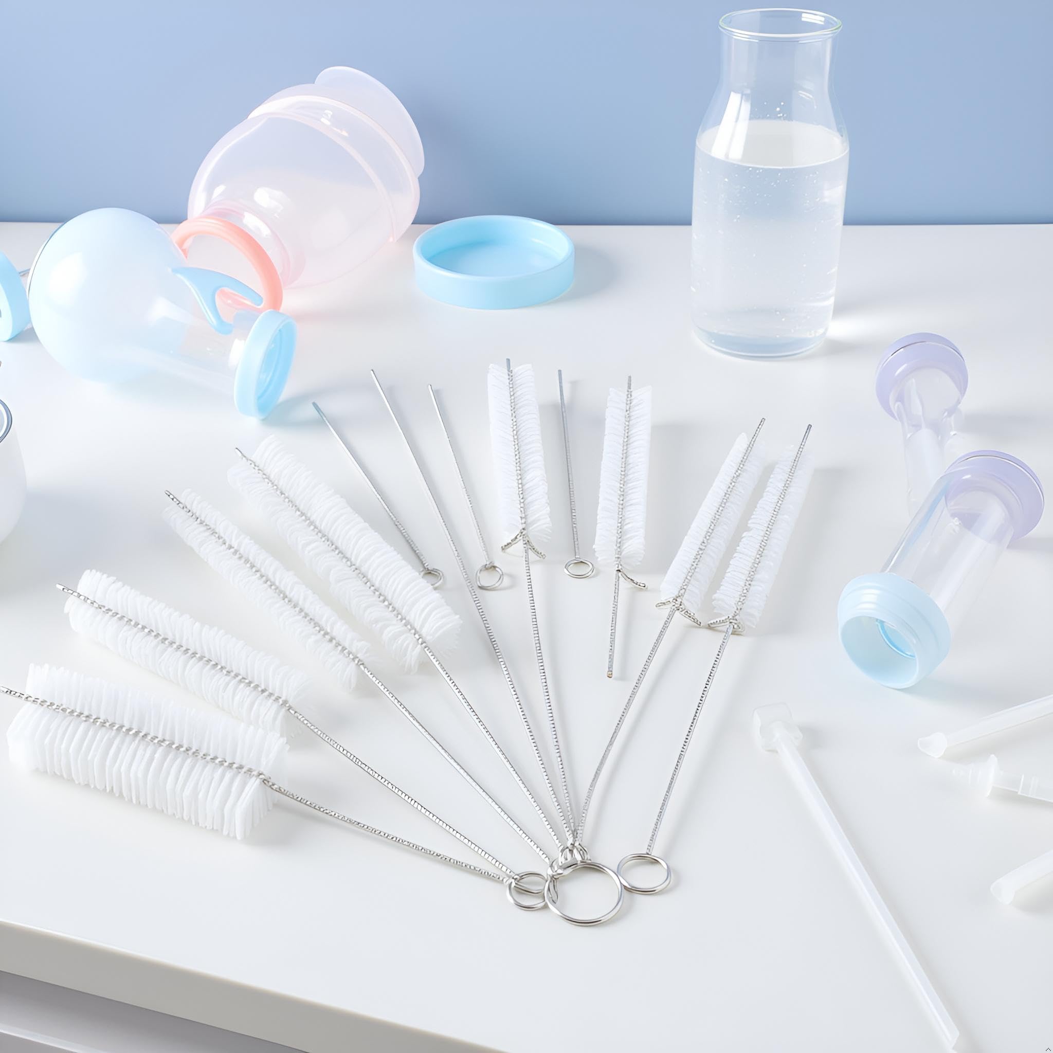 Wentoenapp easy-grip straw brush simplifies maneuvering in tight spaces