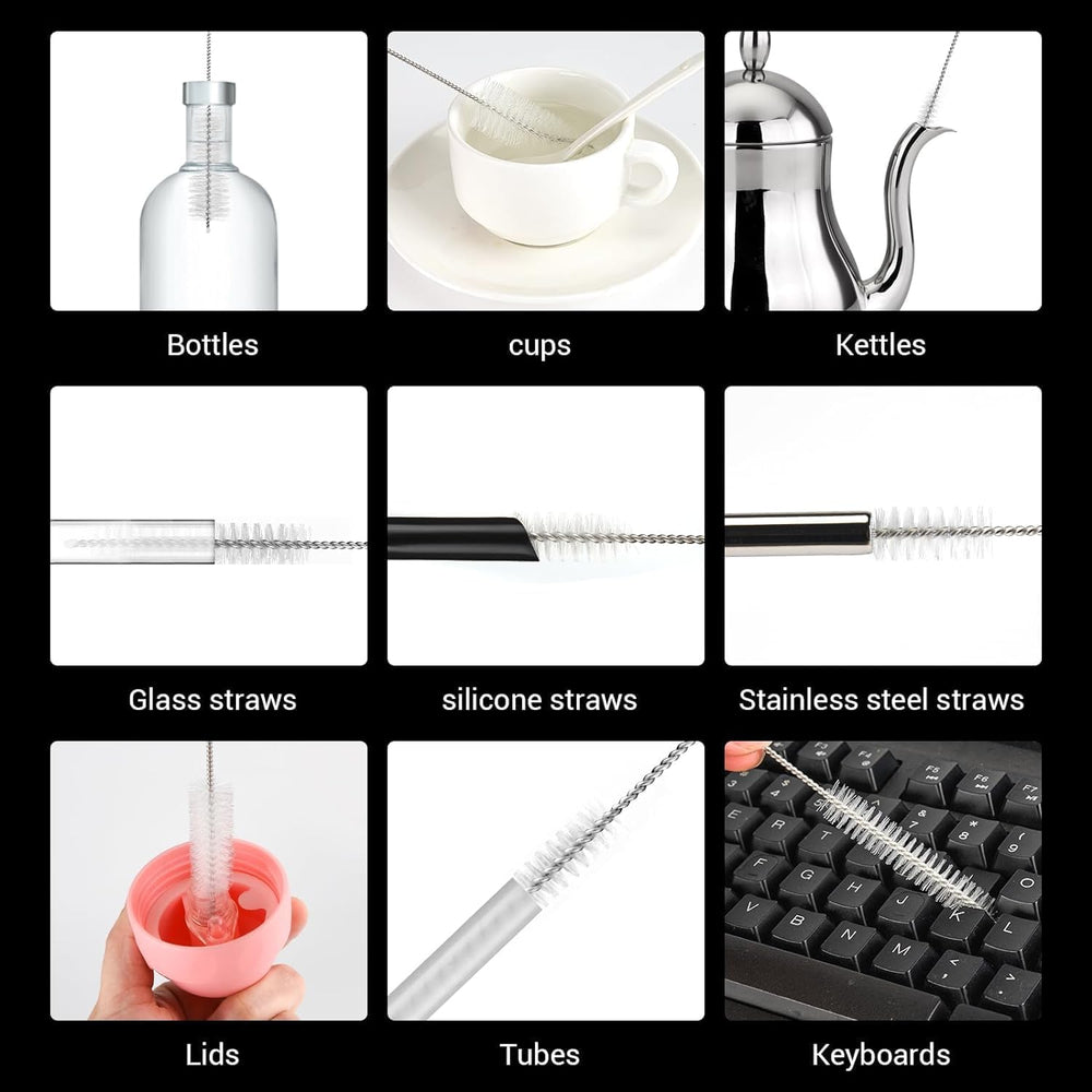Wentoenapp long-reach straw brush makes hard-to-reach areas simpler to clean
