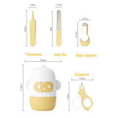 Wentwos baby nail clipper in action, safe curved blades for tiny nails