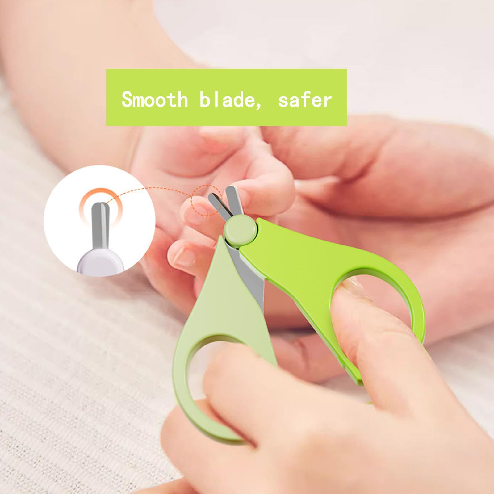 Wentwos baby nail scissors with non-slip grip for precise trimming