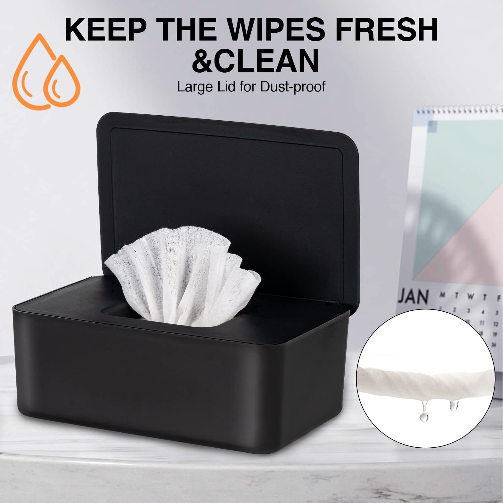 Wenvastree wipes container stays dust-free during filling