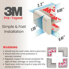 WEPOL corner protector with 3M adhesive for quick, secure installation