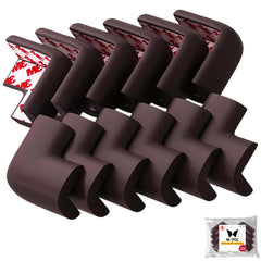 WEPOL soft foam corner protector on a coffee table shields curious kids from sharp edges