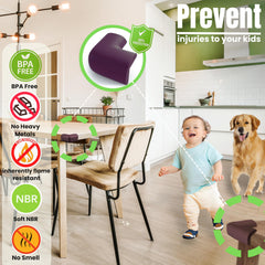WEPOL edge protection on desk corner, helps prevent accidents during play