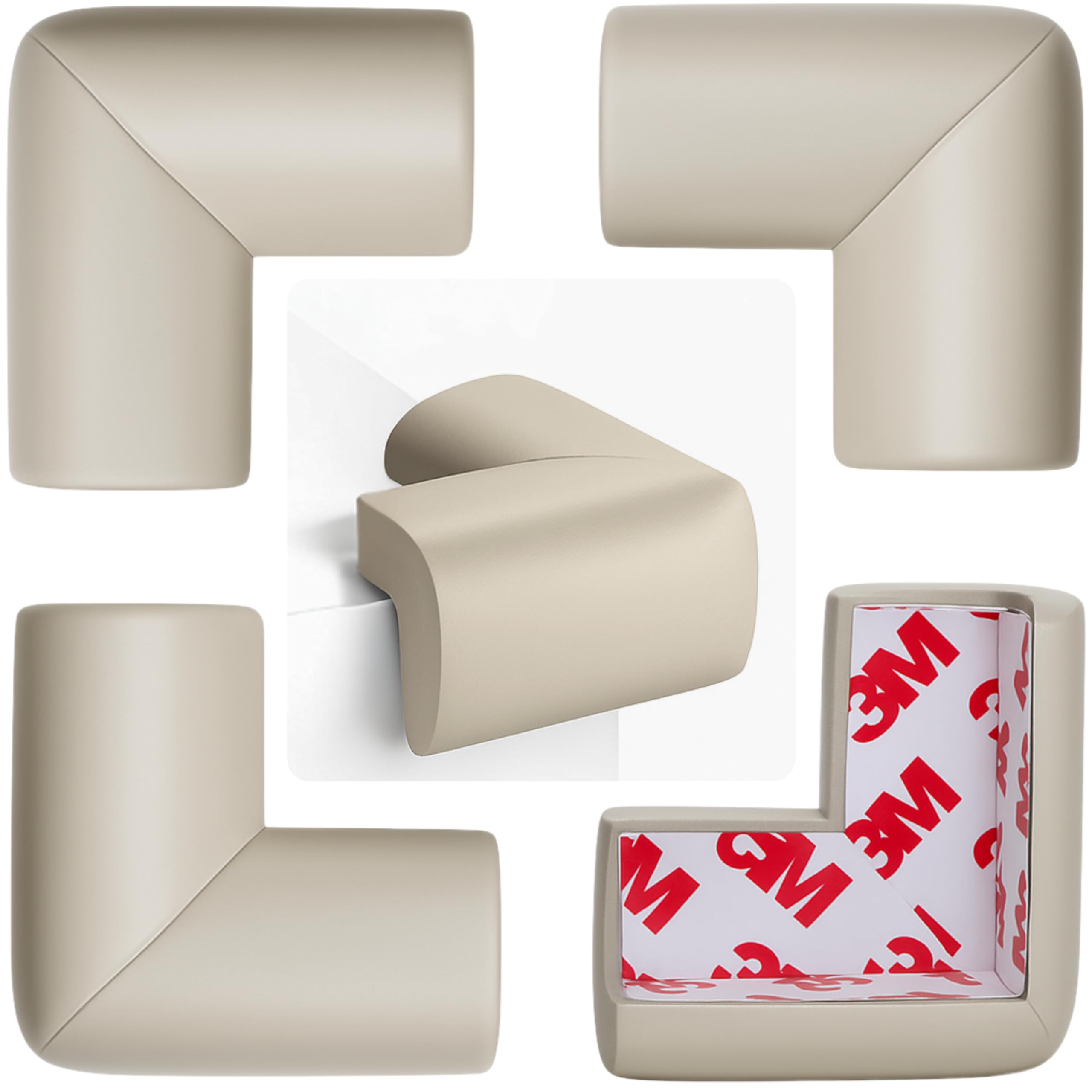 WEPOL soft foam corner protector gray in a 4-pack for baby safety