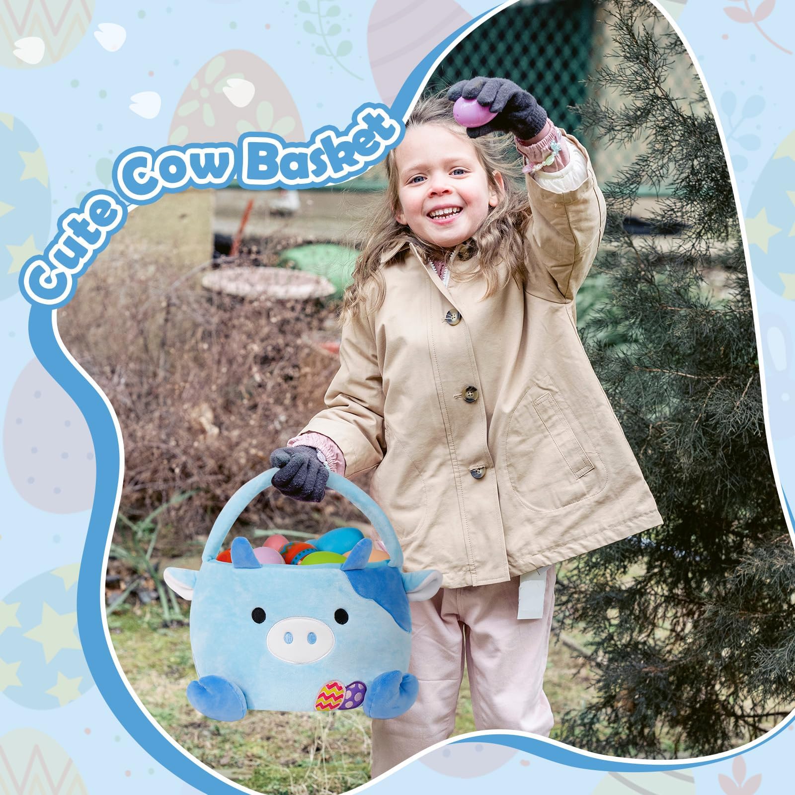Wepop Easter basket folds flat for easy storage and care.