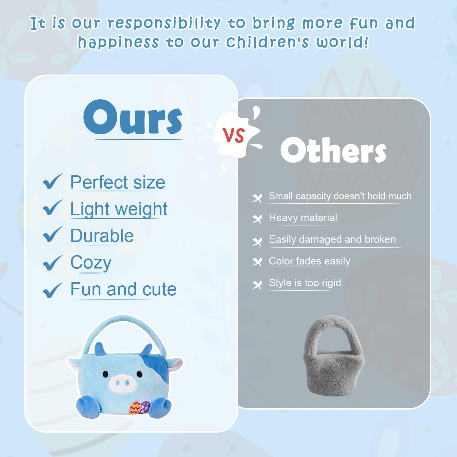 Wepop Easter basket for kids serves as a versatile festive gift.