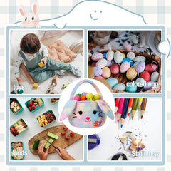 Wepop plush ear detail showing tie-dye and bunny ears for Easter fun