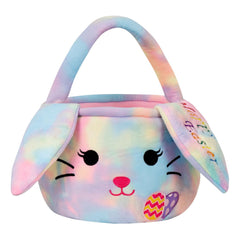Wepop plush Easter basket front view, kid-friendly and inviting for egg hunts