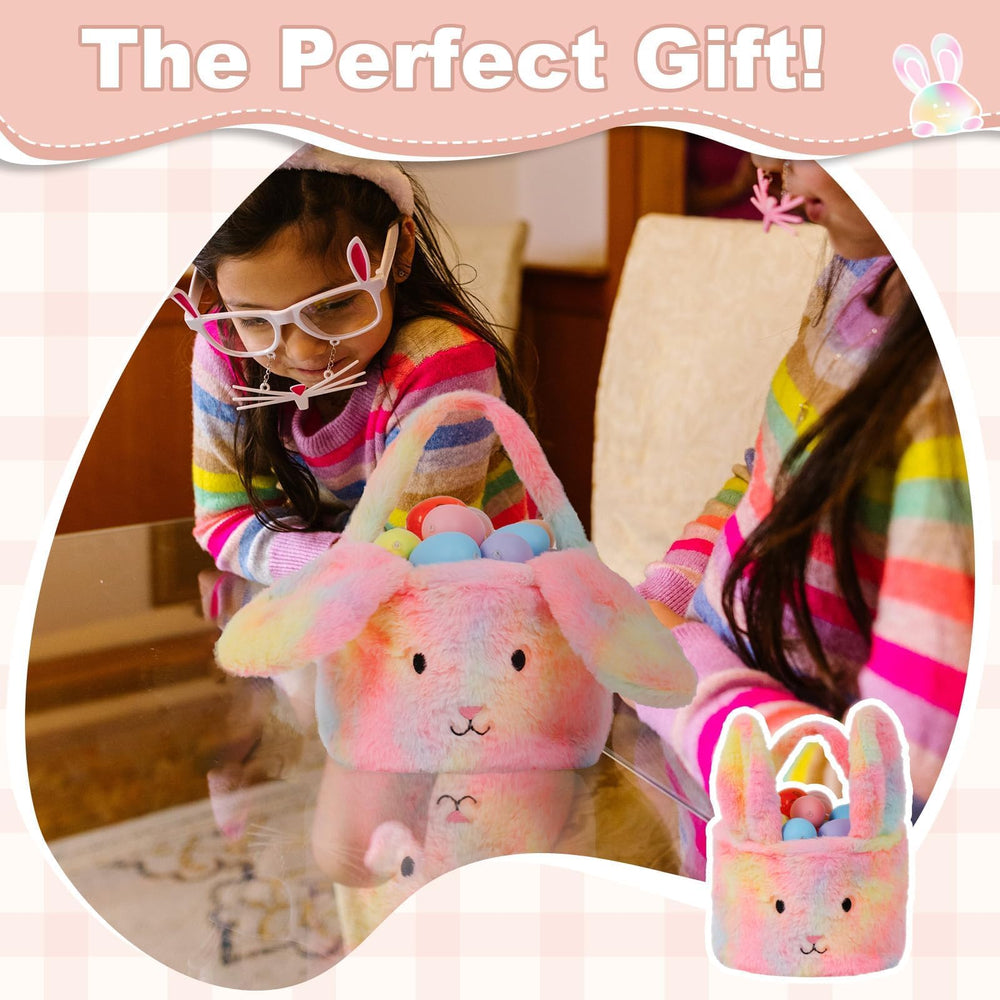 Wepop gift ready Easter plush basket for kids and families