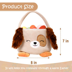 Wepop soft fabric Easter basket offers gentle, kid-friendly feel.