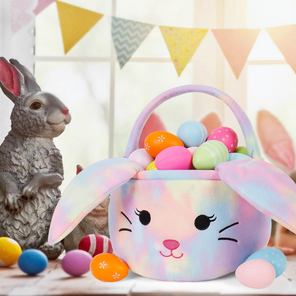 Wepop Easter Bunny Basket kids holding, ideal for gifting and egg hunts