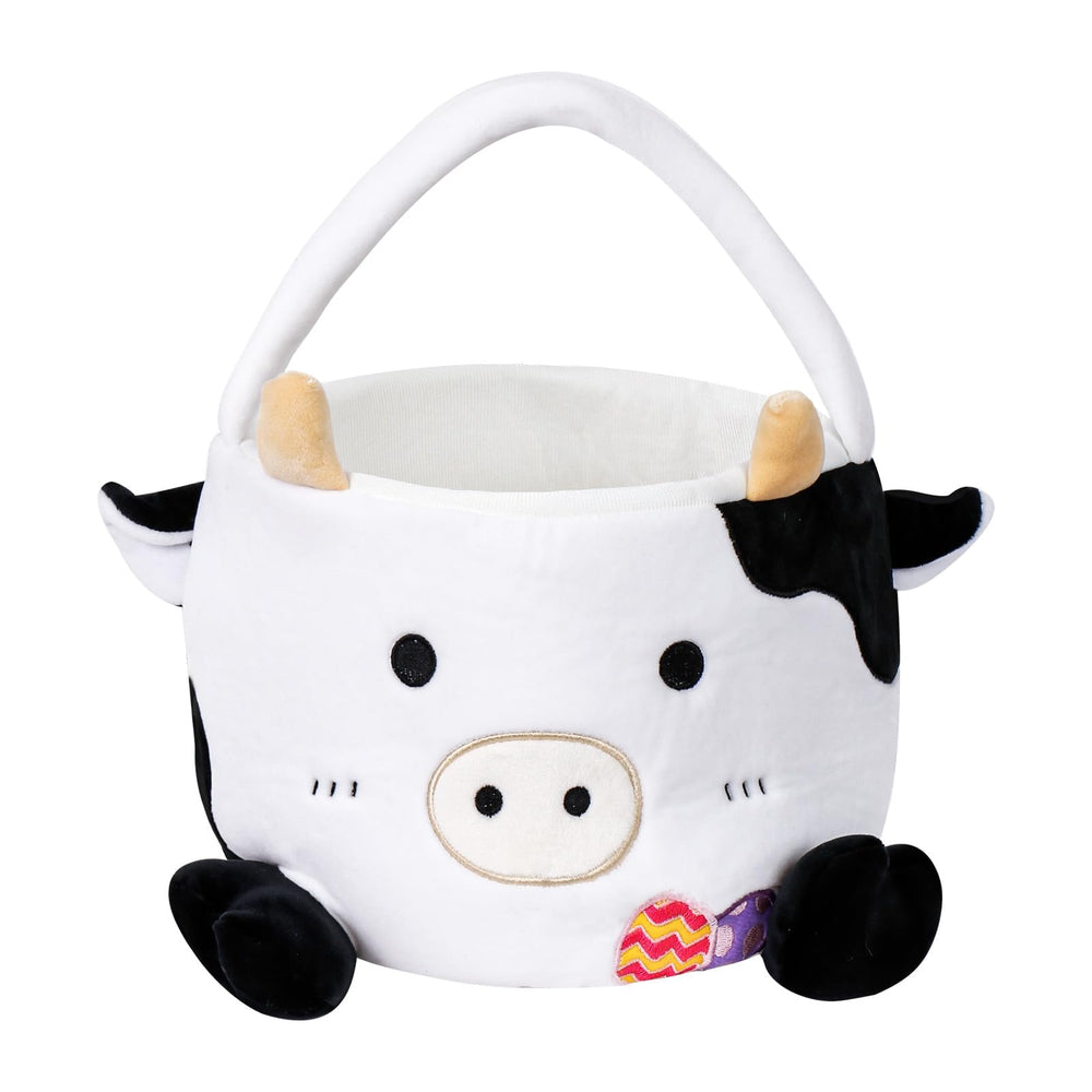 Wepop Easter cow basket with fluffy texture, ideal for egg hunts.