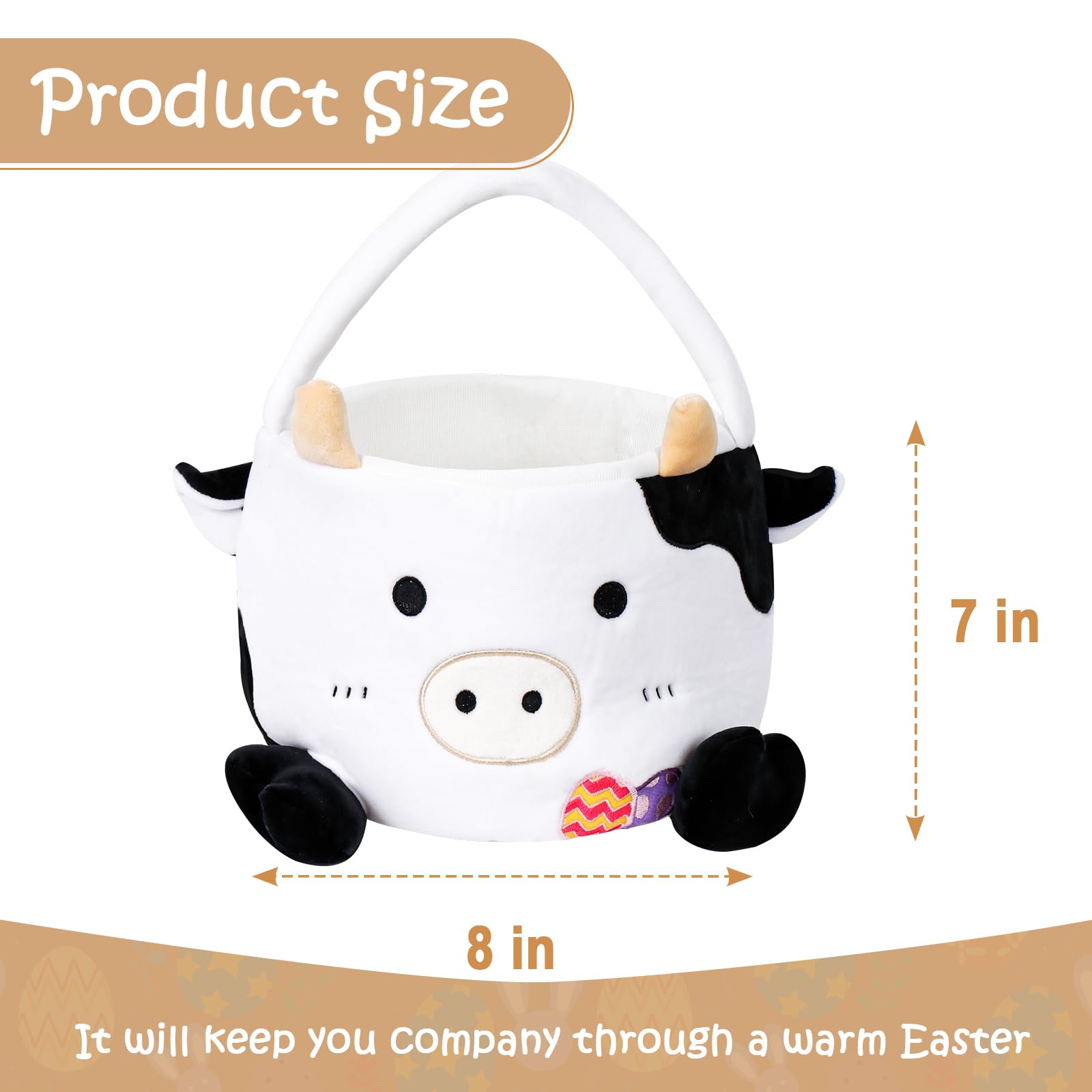 Wepop cow basket offers versatile storage for candy, toys, or small gifts.