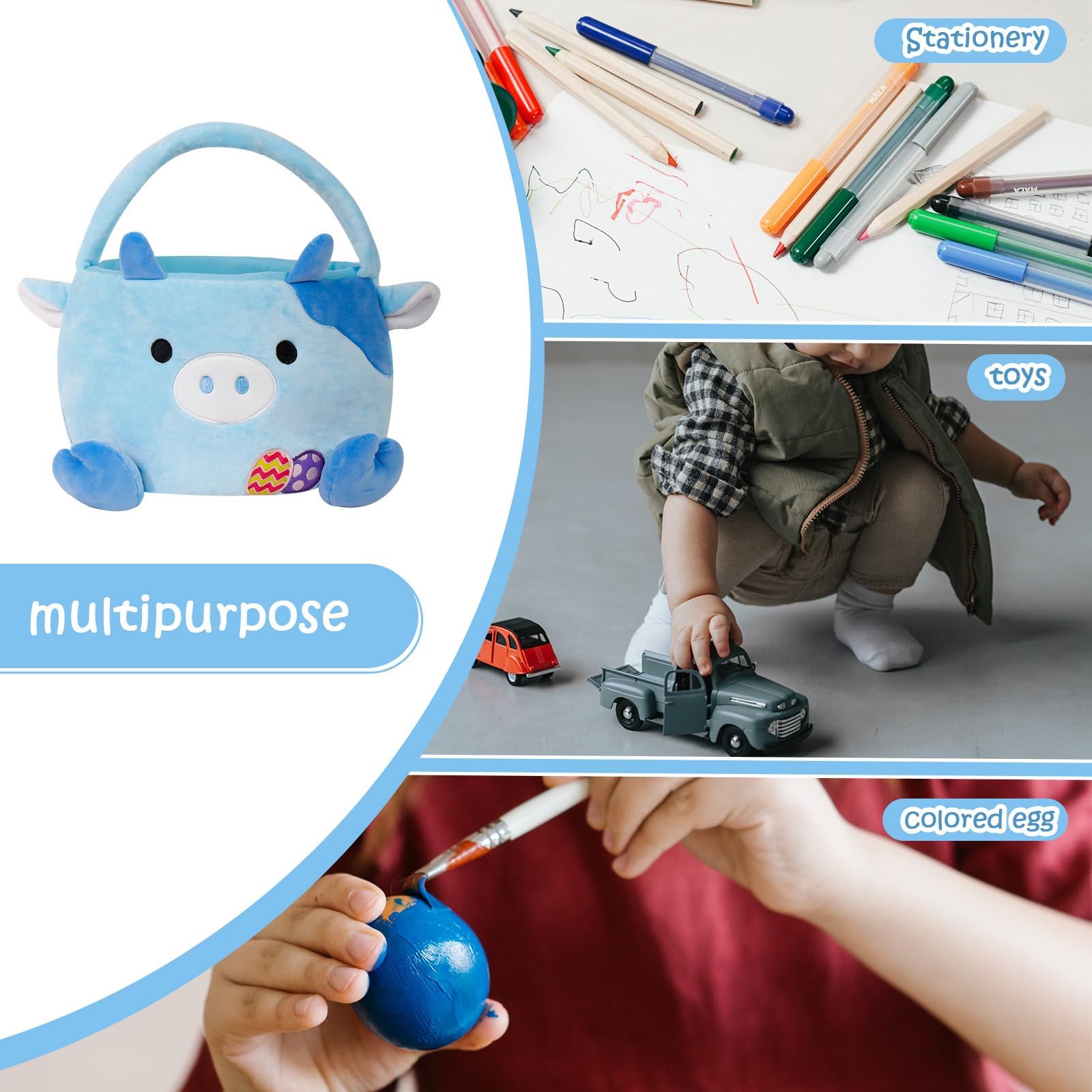 Wepop kids Easter basket helps store candy, toys, and gifts.