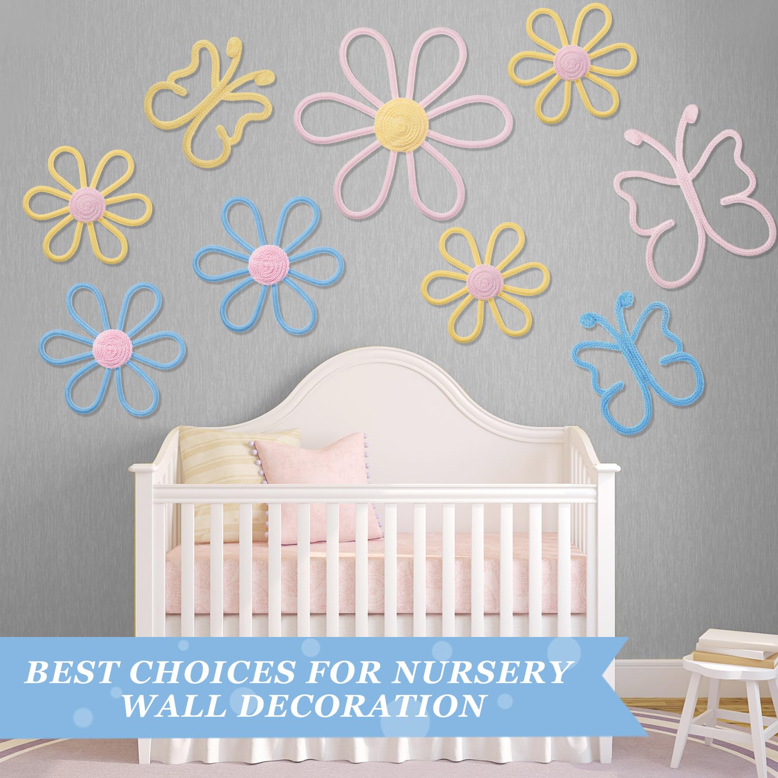 Wesiti butterfly wall hanging in 13cm size fits small walls and nurseries