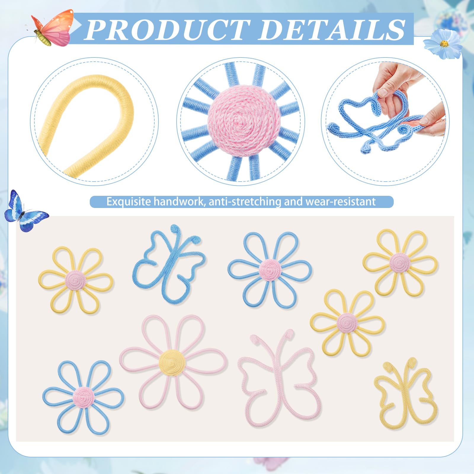 Wesiti daisy flower wall hanging in 17cm size adds cheerful color to a nursery