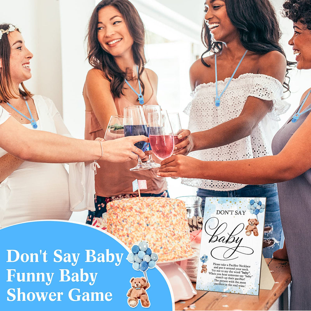 Wesiti gender reveal party decor and favor ideas.