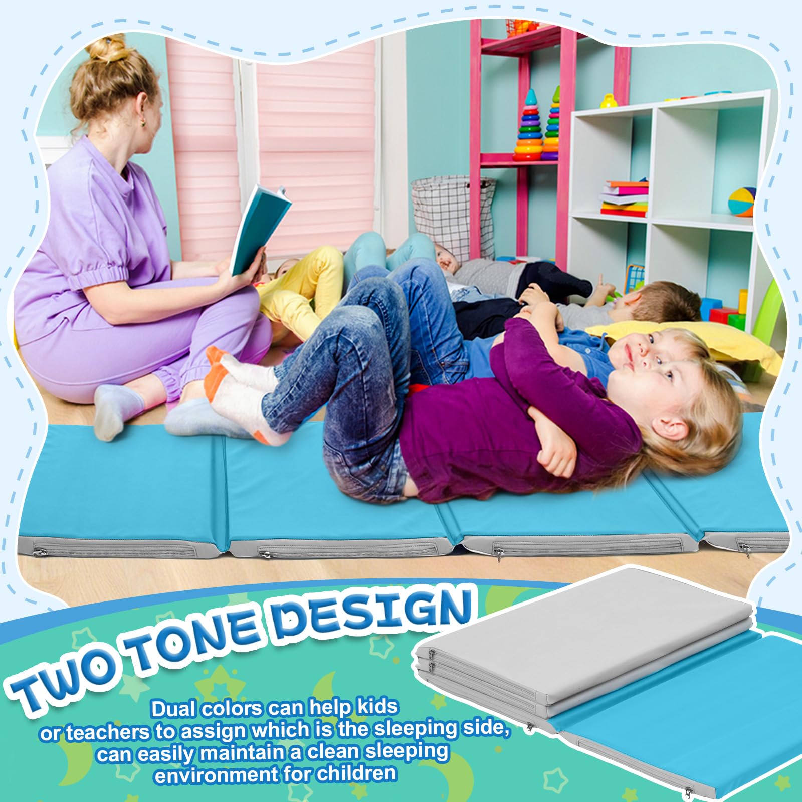 Wesiti nap mats lightweight and portable for effortless transport.