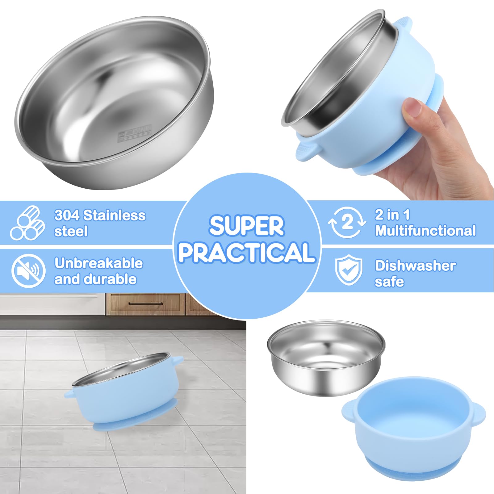 Stainless steel core resists odors and stains for durable daily use.