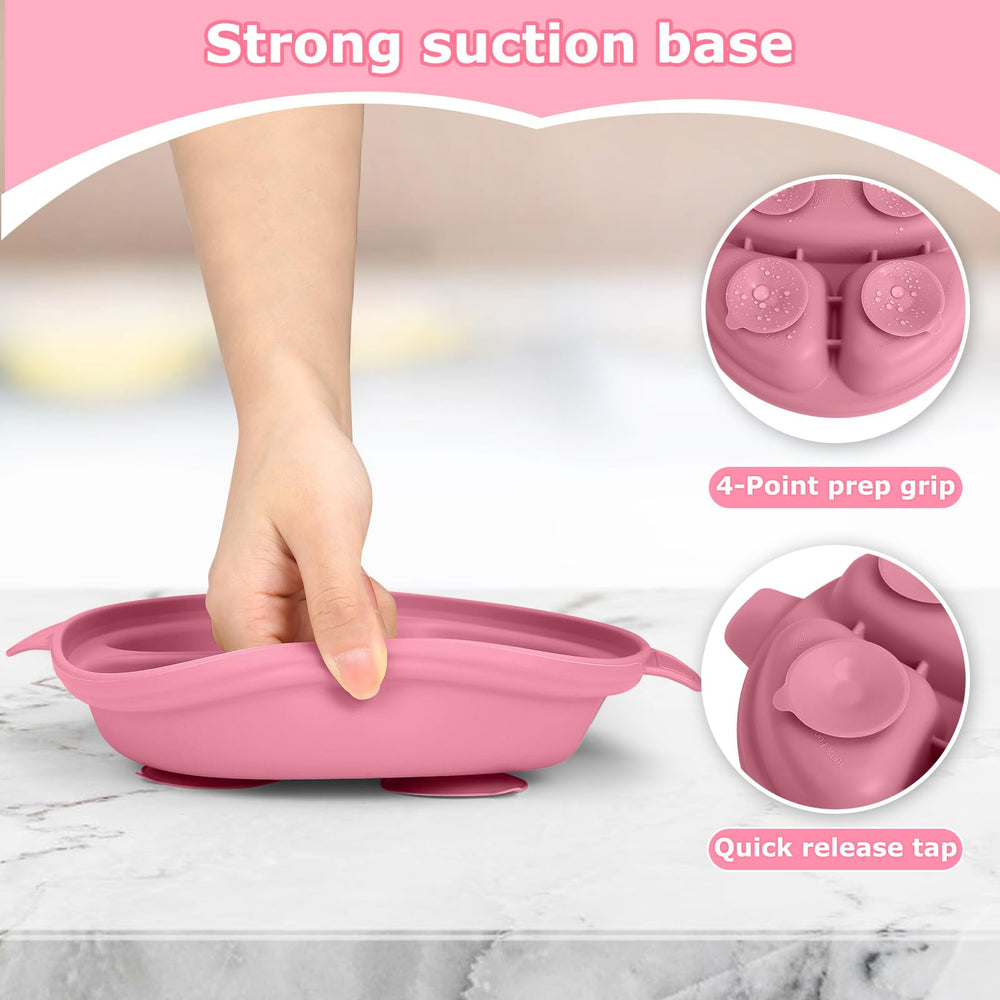 Wesketch divided baby plate for organized portions during meals