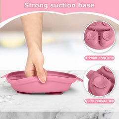 Wesketch divided baby plate for organized portions during meals