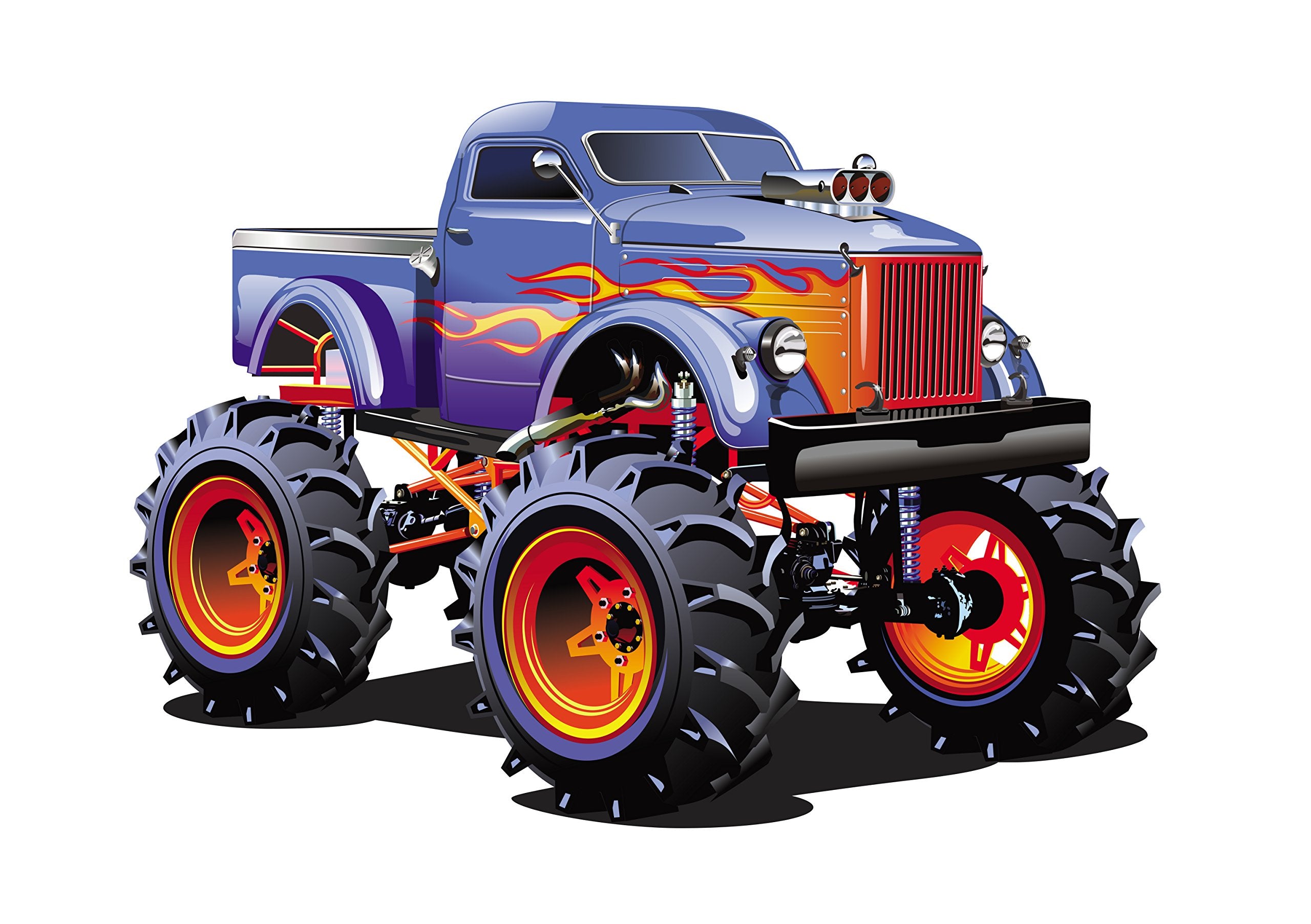 West Mountain WM05 monster truck decal, removable on smooth walls for easy updates.
