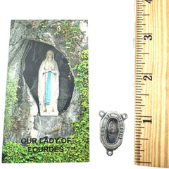 Westmon Works Lourdes Grotto holy card, compact devotional keepsake for purse or wallet.